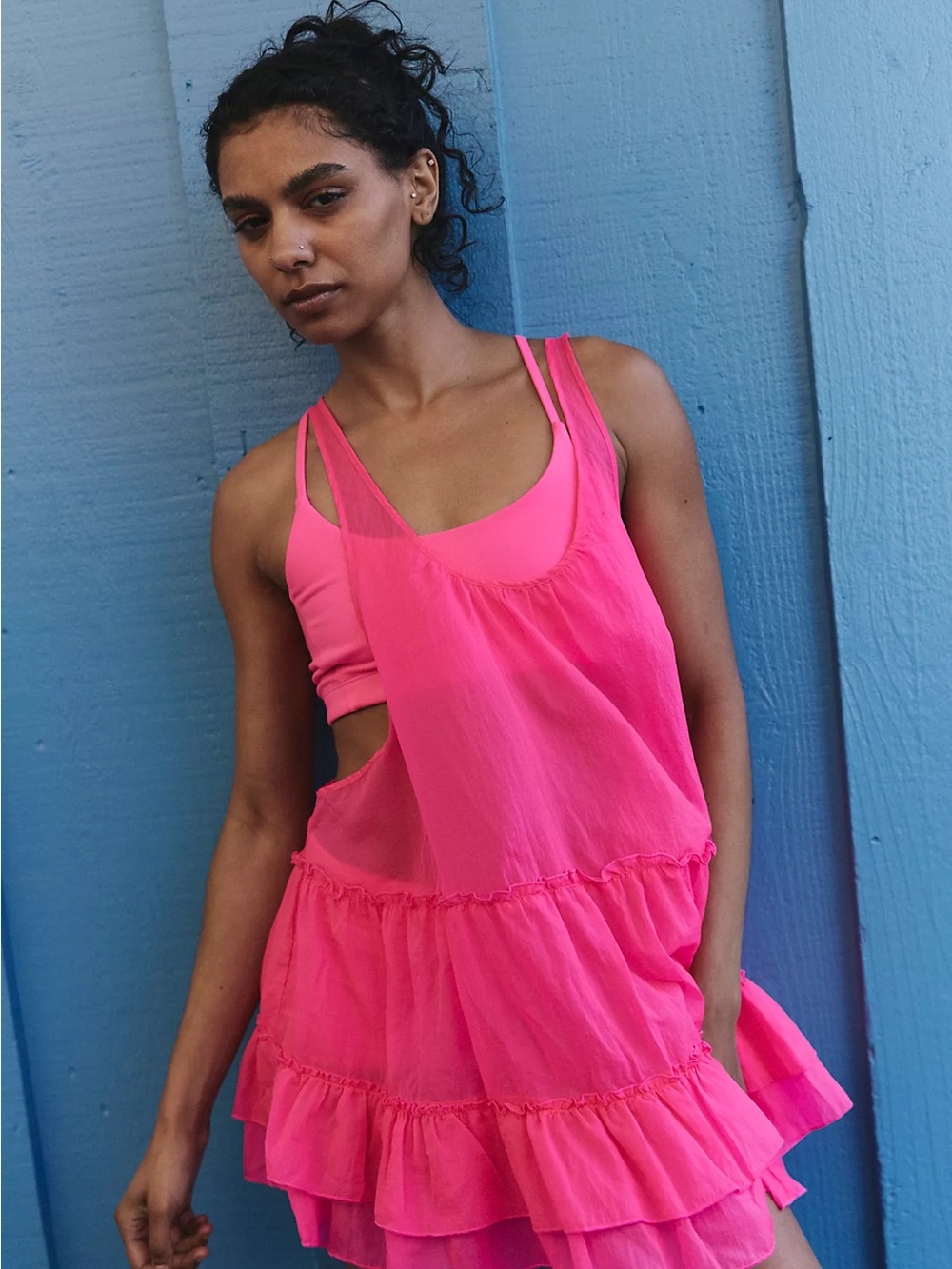 Free People Hot Pink Tiered Set